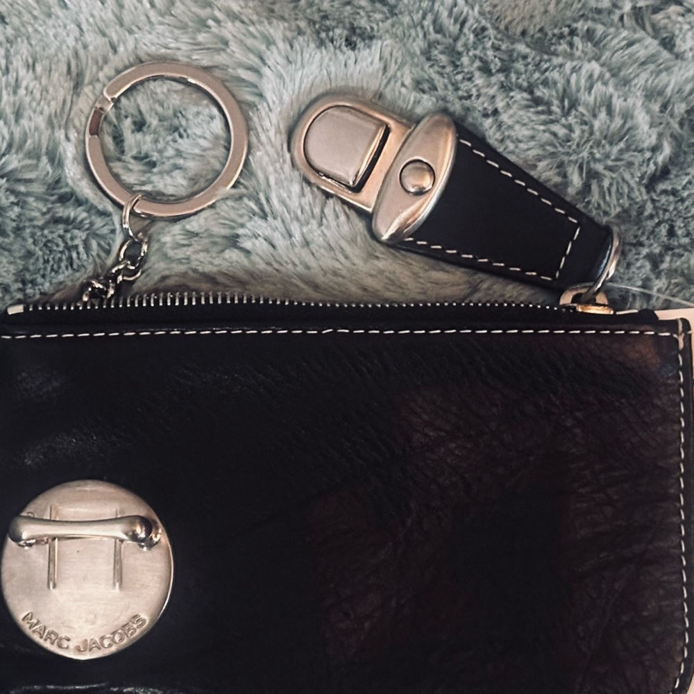 HTF π NWT π Authentic Marc Jacobs Black Leather Credit Card Wallet Saks - Picture 4 of 8